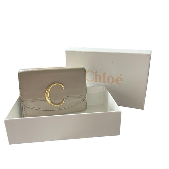 Chloe Handbags - Chloé C Compact Leather Wallet with Box